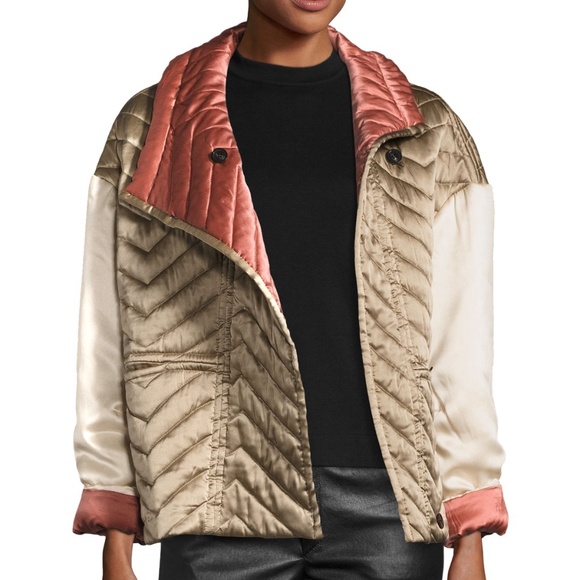 ISABEL MARANT Quilted Silk Bomber Jacket - Size 38 - Picture 8 of 8